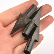 220 粒 15 グラム伝統的な中世の弓狩猟アーチェリーブロードヘッド Bodkin 矢ヘッドポイント手作り木製矢手鍛造鉄矢尻 の画像