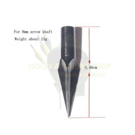 Picture of 15g Traditional Medieval Bow Hunting Archery Broadhead Bodkin Arrow Head Point Handsmithed Wooden Arrow Hand forged Iron Arowhead