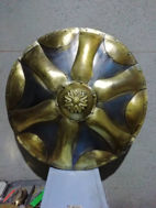 Imagem de Escudo de aço forjado à mão de 19,7 polegadas Escudo guerreiro turco
