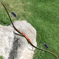 Bild von 30-50lbs mittelalterlicher Recurvebogen aus traditionellem Holz für die Jagd mit Schalldämpfer im High-Tech-Riser Langbogen für das Schießen im Freien Hunger Games