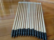Picture of Pine Wooden Medieval Traditional Ottoman Hunting Archery Arrow For Recurve Longbow Bow Shoot with White Turkey Feather