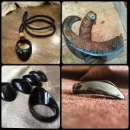 Picture of Amber-Horn Archery Thumb Ring Traditional Medieval Archery Thumb Finger Ring Crafting Hunting Target Archery Thumb Ring Finger Protector