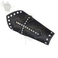 Picture of Archery Armguard Medieval Templar Knight Traditional Hunting Archery Leather Bracers Armor Lace-up Arm guard for Longbow Recurve Bow Shoot