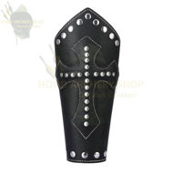 Picture of Archery Armguard Medieval Templar Knight Traditional Hunting Archery Leather Bracers Armor Lace-up Arm guard for Longbow Recurve Bow Shoot