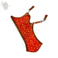 Bild von Bogenköcher, Türkischer Traditioneller Pferdeköcher für Bogenschießen, Hüftköcher, Stoff, Tirkes-Motive, Rittergürtelköcher, Mittelalter-Fantasie, Rot-Gelb