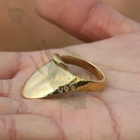 Archery Thumb Finger Traditional Brass Wrist Archery Thumb Ring for Hunting 