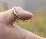 Picture of Archery Thumb Ring Pure Traditional Medieval Archery Thumb Finger Ring Brass Crafting Wrist Hunting Target Archery Thumb Ring Finger Protect