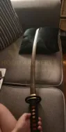 Picture of Red Japanese Shirasaya Katana Display Replica in Damascus Steel, 40.6 in