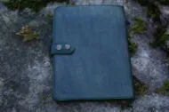 レザーポートフォリオ A5 ビジネスオーガナイザー、ジュニアリーガルメモ帳、iPad mini、Crazy Horse 本革付き の画像