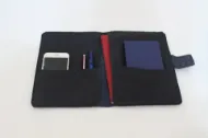 レザーポートフォリオ A5 ビジネスオーガナイザー、ジュニアリーガルメモ帳、iPad mini、Crazy Horse 本革付き の画像
