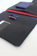 レザーポートフォリオ A5 ビジネスオーガナイザー、ジュニアリーガルメモ帳、iPad mini、Crazy Horse 本革付き の画像
