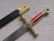 Obrazek Średniowieczny masoński miecz templariuszy nóż Cosplay