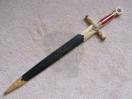 Picture of Medieval Masonic Templar Sword Knife Cosplay