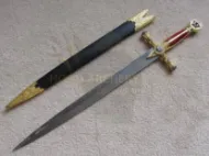Billede af Middelalderlig frimurer Templar Sword Knife Cosplay