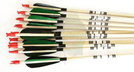 Picture of Medieval Traditional Archery Arrow For Recurve Bow Longbow Hunting Bow Shoot with Green Black Turkey Feather