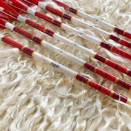 Изображение Деревянная стрела для стрельбы из лука для изогнутого длинного лука, средневековая традиционная османская охотничья стрельба с красным, белым индюшиным пером