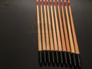 Picture of Wooden Archery Arrow For Recurve Longbow Bow Medieval Traditional Ottoman Hunting Shoot with Red Black Turkey Feather