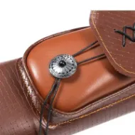 Bild von Mittelalterlicher traditioneller Recurve-Bogen, Bogenschießen, Schulter-Rückenköcher, Bogen, echtes Leder, Pfeilhalter, Tasche, Jagd, Bogenschießen, Tackle-Ausrüstung