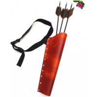 Recurve Bow Bag Arrows Holder Archery Quiver Arrow Shooting Hunting Bag Leather 