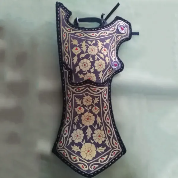 Picture of Turkish Quiver Set like Stockholm museum with Traditional Motifs Ottoman Horseback Archery Leather Hip Quiver Tirkes Knight Belt