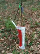 Bild von Türkischer traditioneller osmanischer Pferderücken-Bogenschießen-Hüftköcher aus Leder für Damen, Tirkes-Motive, Rittergürtelköcher, mittelalterliche Fantasie