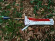 Bild von Türkischer traditioneller osmanischer Pferderücken-Bogenschießen-Hüftköcher aus Leder für Damen, Tirkes-Motive, Rittergürtelköcher, mittelalterliche Fantasie