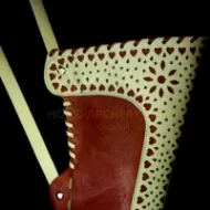 Bild von Türkischer traditioneller osmanischer Pferderücken-Bogenschießen-Hüftköcher aus Leder für Damen, Tirkes-Motive, Rittergürtelköcher, mittelalterliche Fantasie