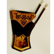 Picture of Turkish Traditional Ottoman Horseback Archery Leather Hip Quiver Tirkes Knight Belt Quiver, Medieval Fantasy