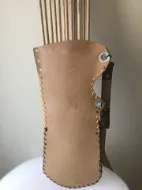 Picture of Turkish Traditional Ottoman Horseback Archery Leather Hip Quiver Tirkes With Steel Knife Knight Belt Quiver, Medieval Fantasy