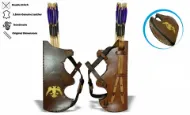 Picture of Turkish Quiver with Traditional Motifs Ottoman Horseback Archery Leather Hip Quiver Tirkes Medieval Knight Belt Quiver