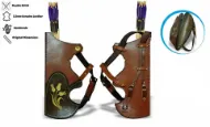 Picture of Turkish Quiver with Traditional Motifs Ottoman Horseback Archery Leather Hip Quiver Tirkes Medieval Knight Belt Quiver