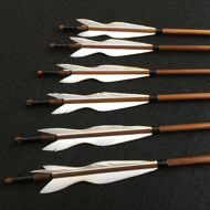 Picture of Lord Of The Rings Legolas Arrow Bamboo Wooden Arrow White Feather for Archery