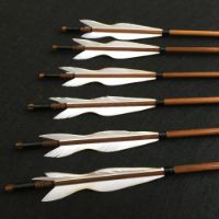Lord Of The Rings Legolas Arrow Bamboo Wooden Arrow White Feather for Archery. ürün görseli