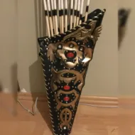 Poza cu Turcă tradițională otomană Cal Tir cu arcul Piele Tolbă de șold Tirkes Vultur Curea Curea Tolbă Cavaler Evul Mediu, Fantezie medievală