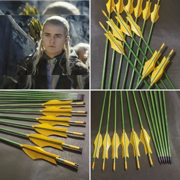 Poza cu Stăpânul Inelelor Săgeată Legolas din lemn de pin pentru tir cu arcul și cosplay