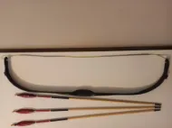 Bild von Türkischer Bogen zum Fliegen, Bogenschießen, Ottoman-Bogen, traditioneller Pferdebogen, Recurve-Bogen, montierter Bogenschießen-Bogen, Ziel-Bogenschießen, kurzer Bogen, 20–90 Pfund, komplett aus Kunstharz