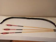 Bild von Türkischer Bogen zum Fliegen, Bogenschießen, Ottoman-Bogen, traditioneller Pferdebogen, Recurve-Bogen, montierter Bogenschießen-Bogen, Ziel-Bogenschießen, kurzer Bogen, 20–90 Pfund, komplett aus Kunstharz