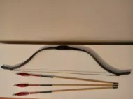 Bild von Türkischer Bogen zum Fliegen, Bogenschießen, Ottoman-Bogen, traditioneller Pferdebogen, Recurve-Bogen, montierter Bogenschießen-Bogen, Ziel-Bogenschießen, kurzer Bogen, 20–90 Pfund, komplett aus Kunstharz
