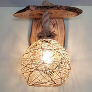 Picture of Wooden Natural Sconce Wall Lamp Light Wood Night Lamp For Bedroom Wall