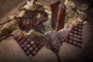 Изображение Карликовый конский ошейник, доспехи, конский нагрудник, уздечка, воротник, воин, лошадь, упряжь, ремень, бочка