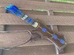 Turkish Quiver with blue and gold decoration の画像