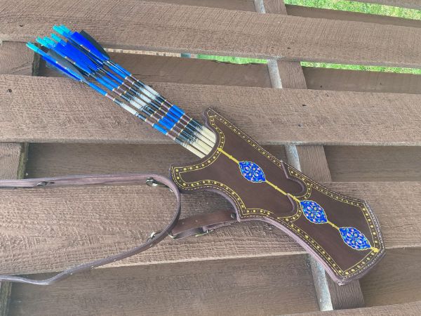 Picture of Turkish Quiver with blue and gold decoration