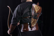 Picture of Javanese Quiver Archery Back Quiver Traditional Leather Horseback Archery Hip Quiver Belt Quiver with Traditional Motif