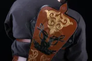 Imagem de Aljava javanesa Aljava de costas para arco e flecha Aljava tradicional de couro para cavalo Aljava de quadril para arco e flecha Aljava de cinto com motivo tradicional