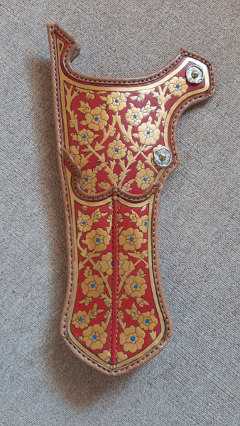 Ottoman Quiver Set like Stockholm museum Red type  with Traditional Motifs Ottoman Horseback Archery Leather Hip Quiver Tirkes Knight Belt - copy. ürün görseli