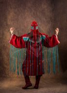 Picture of Shaman Dress Clothing Costume Halloween Costume Accessories Drum Set Shamanic Healing Ceremonie Larp Costume Red design