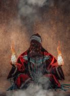 Picture of Shaman Dress Clothing Costume Accessories Drum Set Shamanic Healing Ceremonie Larp Costume Red design