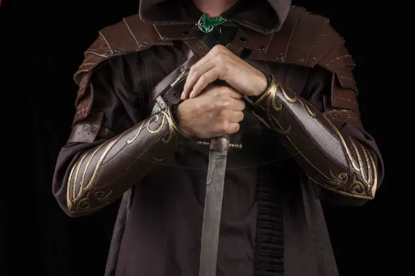 Billede af Legolas Elven Bracers Ringenes Herre cosplay læder bracers vambrace