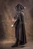 Afbeeldingen van Middeleeuwse Elven mantel Lord of the Rings Cosplay kostuum capuchon mantel