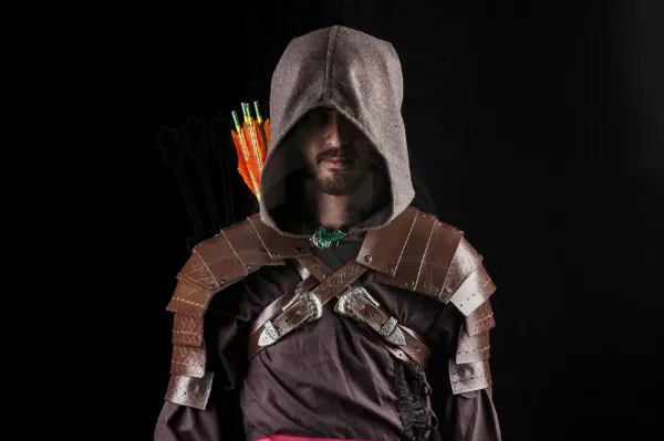 Bild på Legolas Elven Pauldrons Shoulder Armor Sagan om ringen cosplay läderrustning